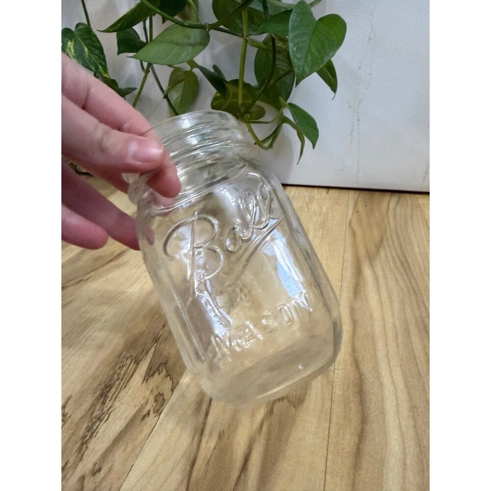 Vintage Ball Glass Jar – One-Piece, No Lid